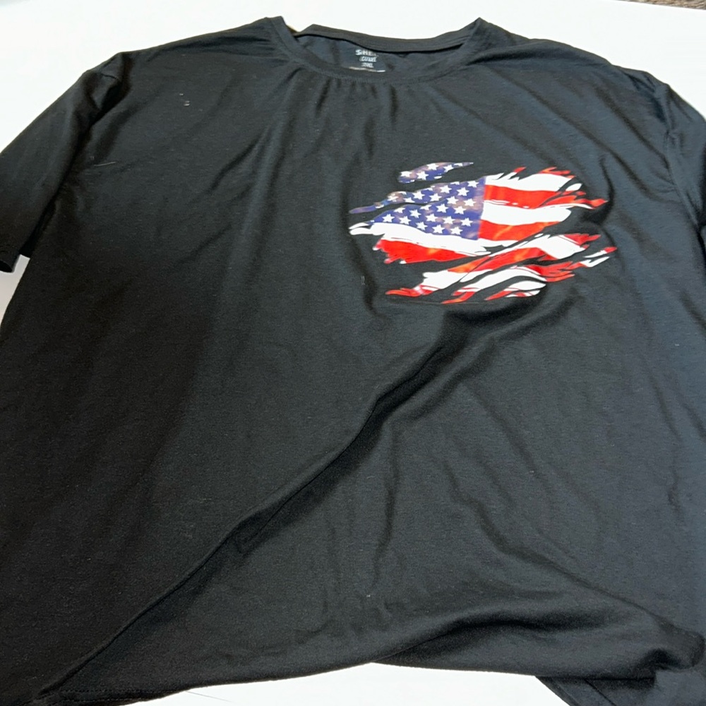 Shein Curve 3 XL Flag Shirt